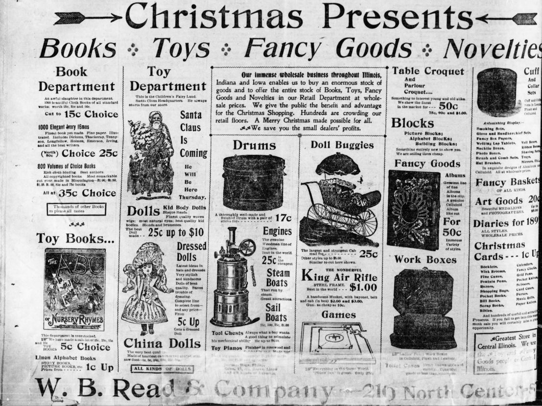 Christmas Presents: Books, toys, fancy goods, novelties